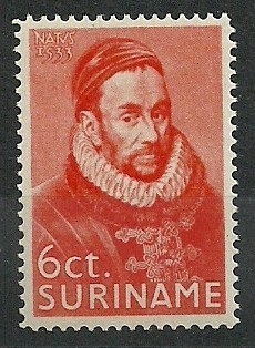 Suriname 150 Herdenking Prins Willem I Postfris