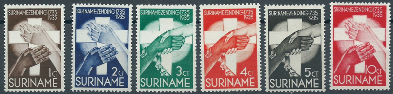 Suriname 151/156 Zendingszegels Postfris (4)