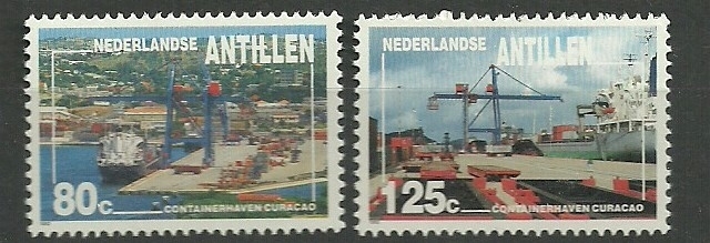 Nederlandse Antillen 1006/1007 Containerhavens Curaçao Postfris