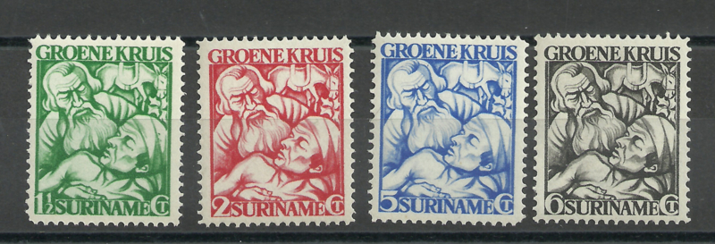 Suriname 141/144 Groene Kruiszegels Postfris (2)