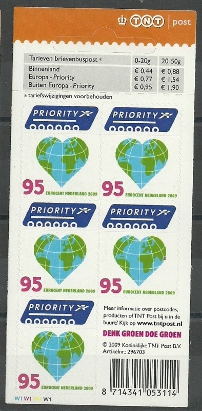 Nvph V2622 Priorityzegels 2009 Postfris