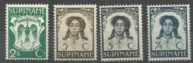 Suriname 183/186 Emancipatiezegels Postfris