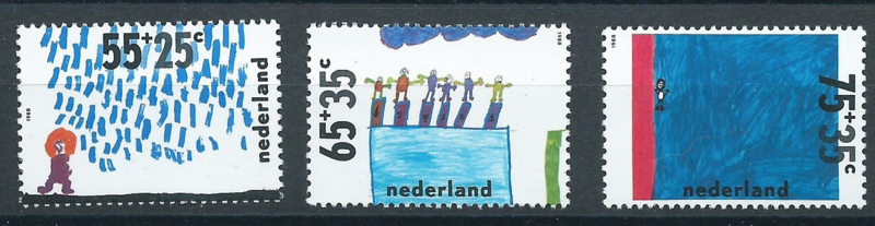 Nvph 1415/1417 Kinderzegels 1988 Postfris