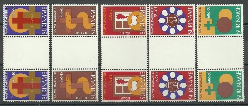 Suriname Republiek 119/123 BP Paasweldadigheid 1978 Postfris