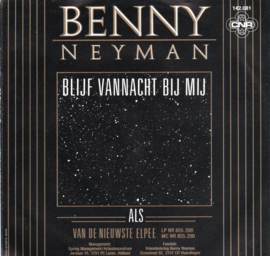 BENNY NEYMAN - BLIJF VANNACHT BIJ MIJ