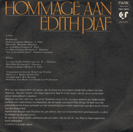 CONNY VANDENBOS - HOMMAGE AAN EDITH PIAF