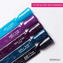 Semilac Top No Wipe White Sprinkles T19 7ml