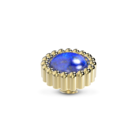 Melano Vivid Bali Gemstone Steentje Goudkleurig Lapis Lazuli