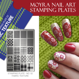 Moyra Stempel Plaat 02 Fabric Texture