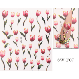 Nagelsticker tulpen SW-F07