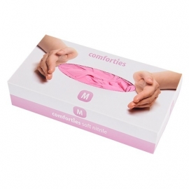 Soft Nitrile premium handschoenen roze M 100 stuks