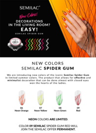Semilac Spider Gum Gel 08 Neon Green