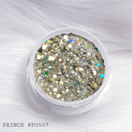 WowBao Nails acryl poeder Premium Glitter nr PG507 Prince 28g