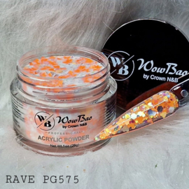 WowBao Nails acryl poeder Glitter nr  575 Rave 28g