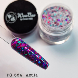 WowBao Nails acryl poeder Glitter nr 584 Azula 28g