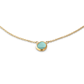 Melano Friends Layla Ketting Goudkleurig Turquoise