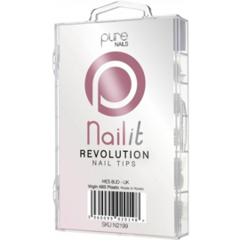 Pure Nails Tips Natural Half Well Revolution 100st.