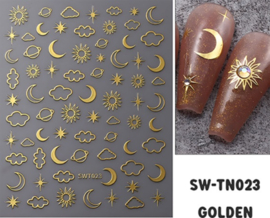 Nagelsticker SW-TN023 goud