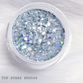 WowBao Nails acryl poeder Premium Glitter nr PG508 Top Stars 28g