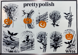Pretty Polish | Slider | Waterdecal W916 - Halloween