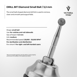 Victoria Vynn Drill Bit Diamond Small Ball / 3,3 mm