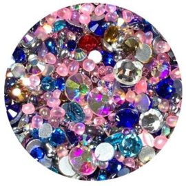 Diva Crystal Mix Pink Blue different shapes