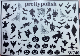 Pretty Polish | Slider | Waterdecal W740 - Halloween