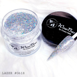 WowBao Nails acryl poeder Glitter nr G618 Lazer 28g