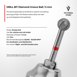 Victoria Vynn Drill Bit Diamond Groove Ball / 5 mm