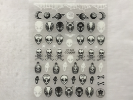 Nagelsticker Halloween Glow In the Dark CY-049