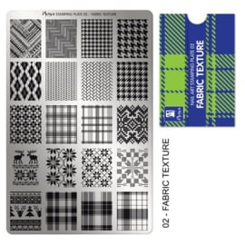 Moyra Stempel Plaat 02 Fabric Texture