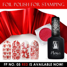 Moyra Stempel Folie Nagellak fp05 Red