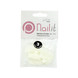 Pure Nails Tips Natural Half Well Revolution Refill 50st.