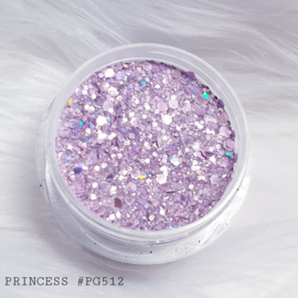 WowBao Nails acryl poeder Premium Glitter nr PG512 Princess 28g