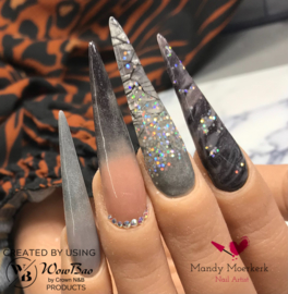 WowBao Nails acryl poeder Glitter nr 807 Dark Stars 28g