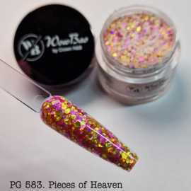 WowBao Nails acryl poeder Glitter nr 583 Pieces Of Heaven 28g