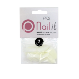 Pure Nails Tips Natural Half Well Revolution Refill 50st.