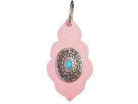 Ganesha - Sleutelhanger Pink met turquoise steen