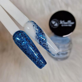 WowBao Nails acryl poeder Glitter nr 587 Blue Tinsel 28g