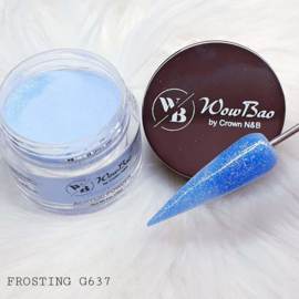WowBao Nails acryl poeder Glitter nr G637 Frosting 28g