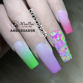 WowBao Nails acryl poeder shimmer 206 Crown Pinkle 112g