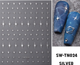 Nagelsticker SW-TN024 zilver