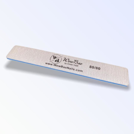 WowBao Nails 80/80 Grit Square Zebra Grey NAIL FILE