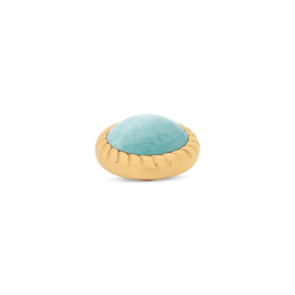 Melano Vivid Rope Steentje Goudkleurig Amazonite