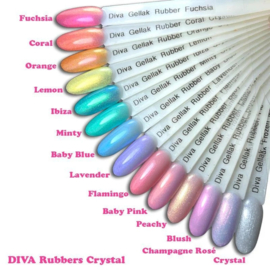 Diva Gellak Rubber Basecoat Fuchsia Crystal 15 ml