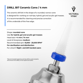 Victoria Vynn Drill Bit Ceramic Cone / 4 mm