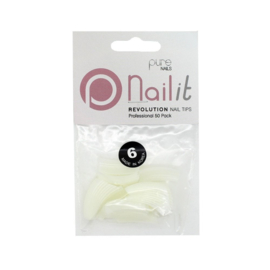 Pure Nails Tips Natural Half Well Revolution Refill 50st.