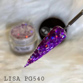 WowBao Nails glitter acryl poeder nr PG540 Lisa 28g