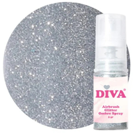 DIVA Airbrush Glitter Colorboom Spray Silver 1