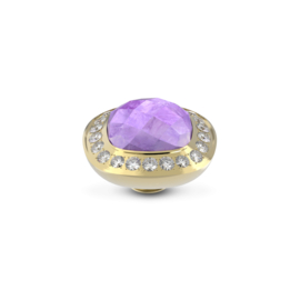 Melano Vivid Border CZ Steentje Goudkleurig Amethyst